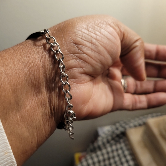 Bohemian Turquoise and Silver accent Bracelet, Earrings and Charm Set - Picture 9 of 11
